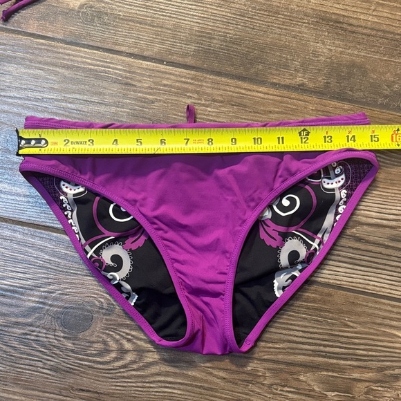 Athleta Purple and Black Tankini Swimsuit Set, Size Medium - Picture 6 of 11